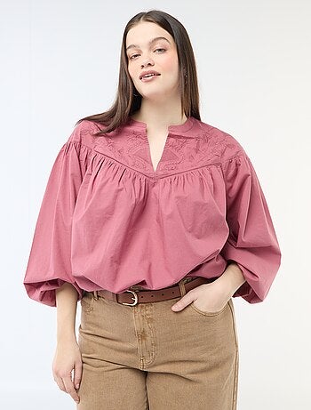 Blouse à manches longues avec broderies