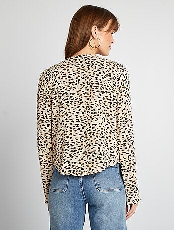 Blouse à volants à nouer