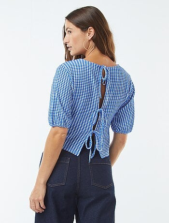 Blouse avec liens à nouer