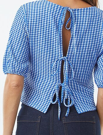 Blouse avec liens à nouer