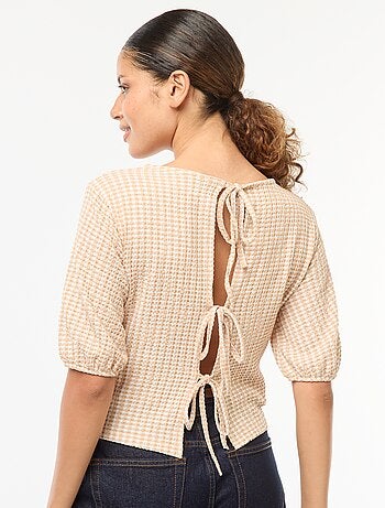 Blouse avec liens à nouer