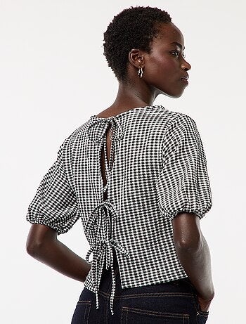 Blouse avec liens à nouer