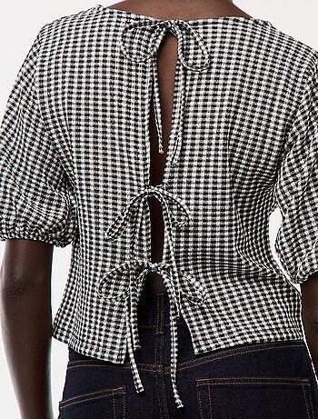 Blouse avec liens à nouer