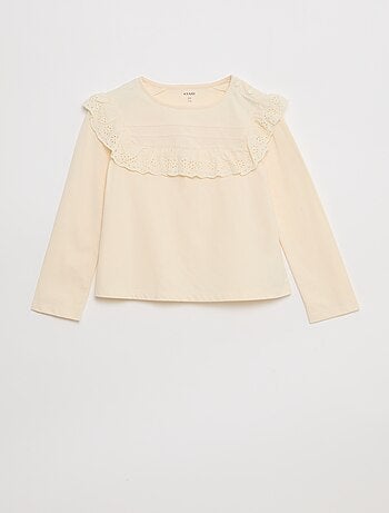Blouse avec plastron avec broderies anglaises - So Easy