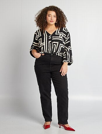 Blouse boutonnée à motif