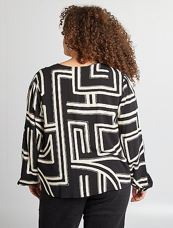 Blouse boutonnée à motif