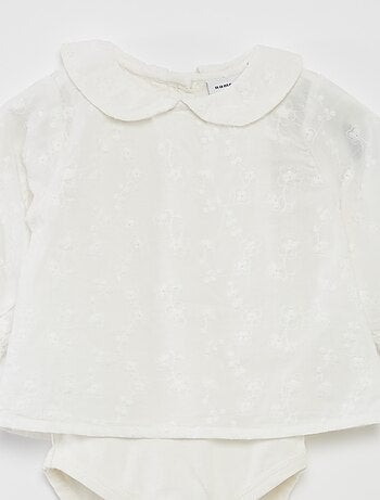 Blouse de cérémonie avec body intégré
