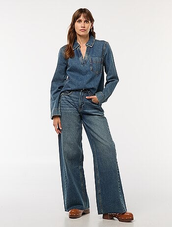 Blouse droite en denim