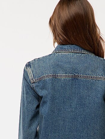 Blouse droite en denim