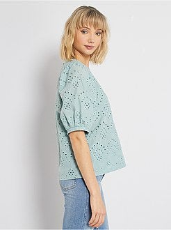 Blouse en broderie anglaise - Kiabi
