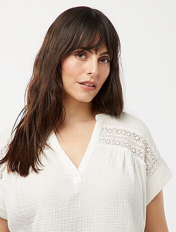 Blouse en double gaze de coton