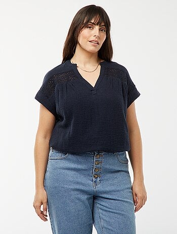 Blouse en double gaze de coton