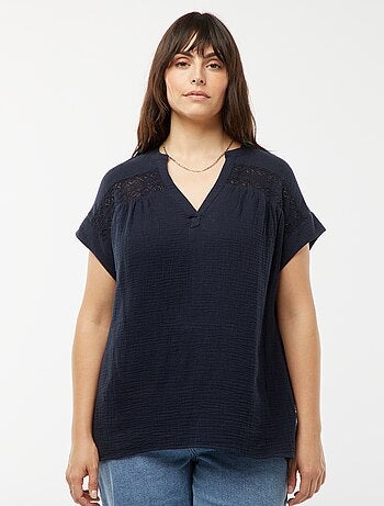 Blouse en double gaze de coton