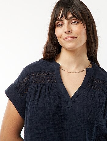 Blouse en double gaze de coton