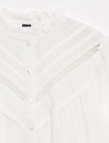 Blouse en gaze de coton plumetis
