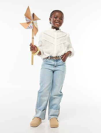 Blouse en gaze de coton plumetis