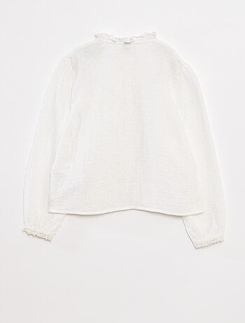 Blouse en gaze de coton plumetis
