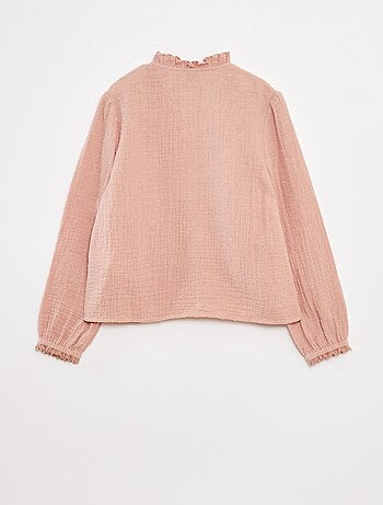 Blouse en gaze de coton plumetis