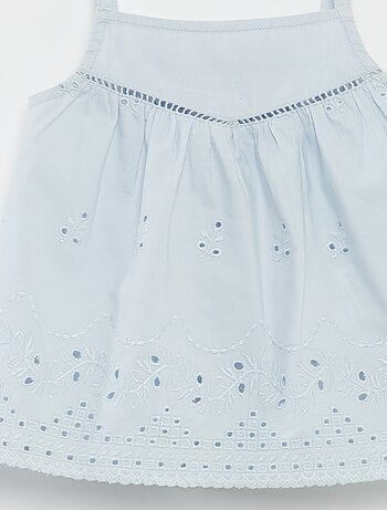 Blouse en popeline avec broderies anglaises