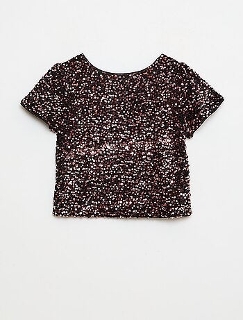 Blouse en velours sequins