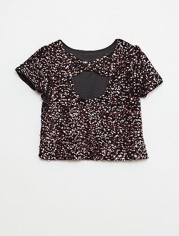 Blouse en velours sequins