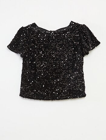 Blouse en velours sequins