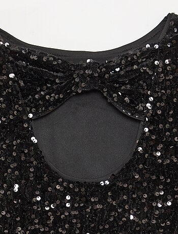 Blouse en velours sequins