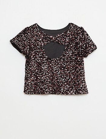 Blouse en velours sequins