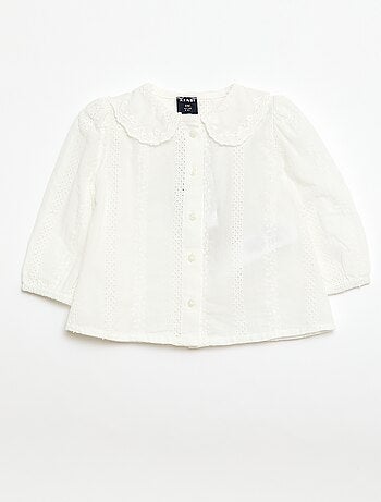 Blouse en voile de coton avec broderies