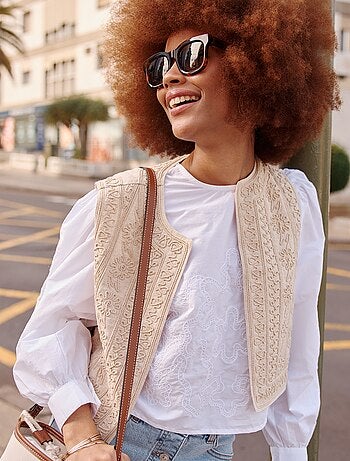 Blouse en voile de coton