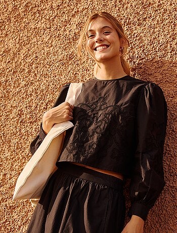 Blouse en voile de coton