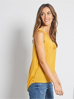 Blouse fluide bi-matière - Kiabi