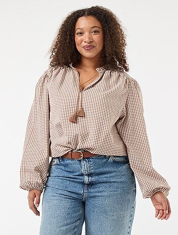 Blouse fluide fines rayures