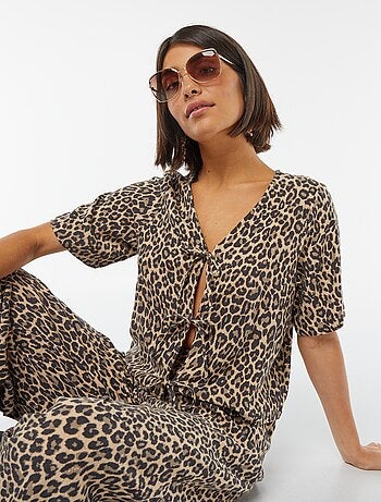 Blouse gilet avec nœuds