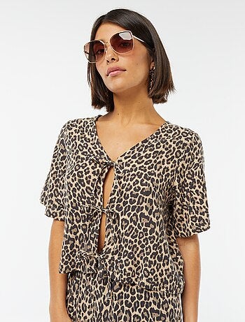 Blouse gilet avec nœuds