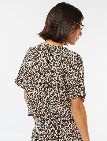 Blouse gilet avec nœuds