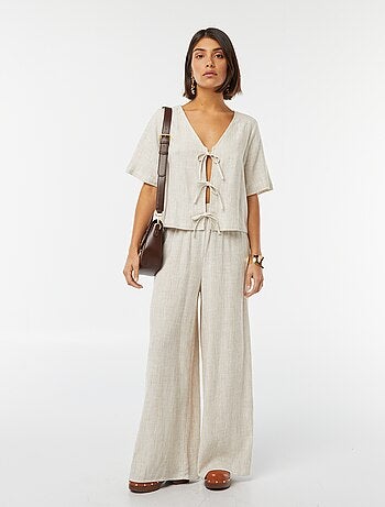 Blouse gilet avec nœuds