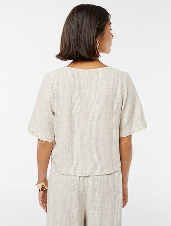 Blouse gilet avec nœuds