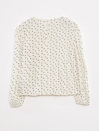 Blouse imprimée en maille crêpe