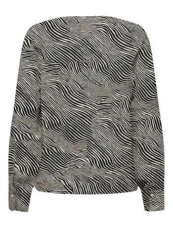 Blouse 'JDY' à manches longues et motif zébré