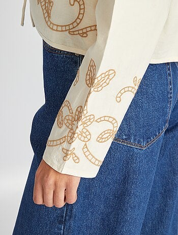 Blouse kimono brodé