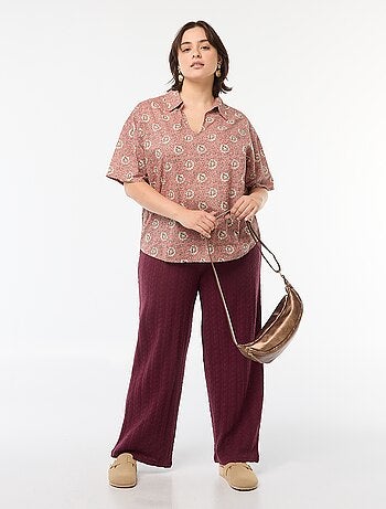 Blouse légère à manches courtes avec motif