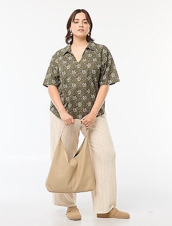 Blouse légère à manches courtes avec motif