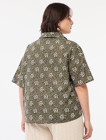 Blouse légère à manches courtes avec motif