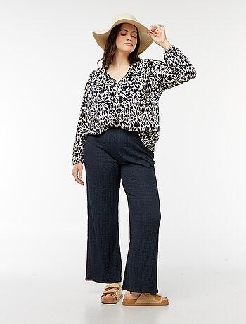 Blouse légère à manches longues et à motif