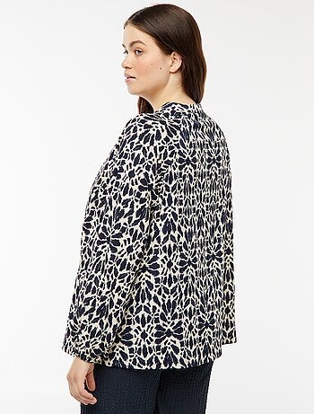 Blouse légère à manches longues et à motif