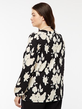 Blouse légère à manches longues et à motif