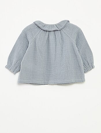 Blouse plumetis en gaze de coton