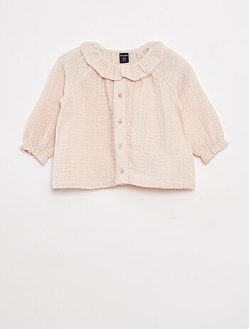 Blouse plumetis en gaze de coton