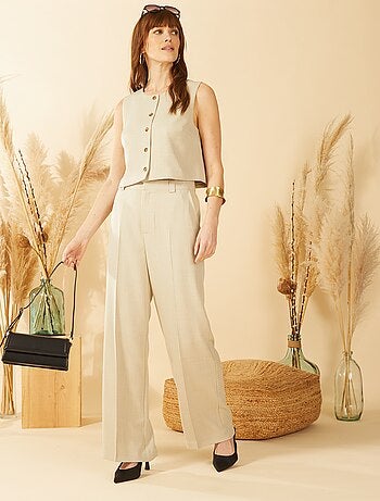 Blouse sans manches avec boutons